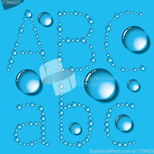 Image of Water Drops Letters