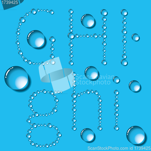 Image of Water Drops Letters