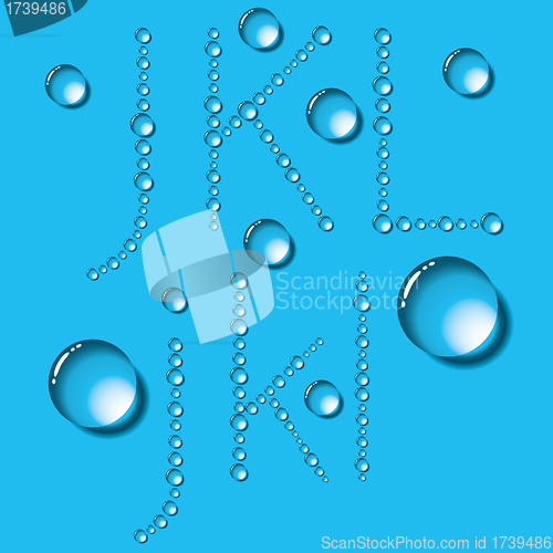 Image of Water Drops Letters