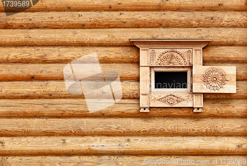 Image of Vintage wooden wall with window