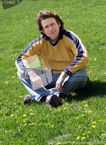 Image of Man on grass