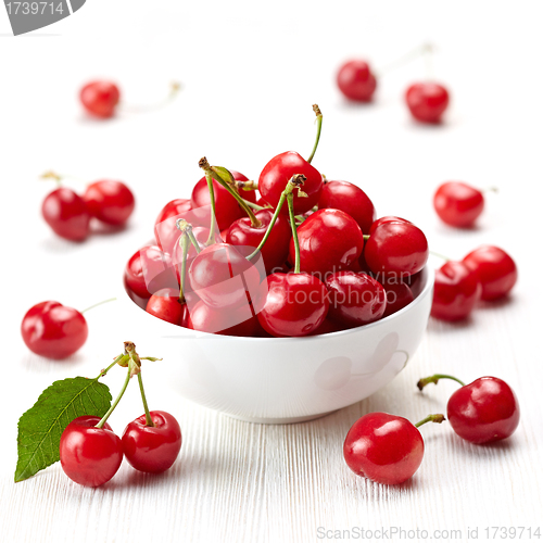 Image of fresh red cherries