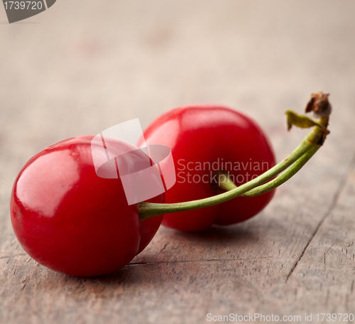 Image of fresh red cherries