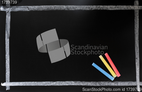 Image of Blackboard background with a chalk frame