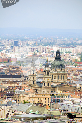 Image of cityscape St. Stephen's Cathedral Budapest Hungary