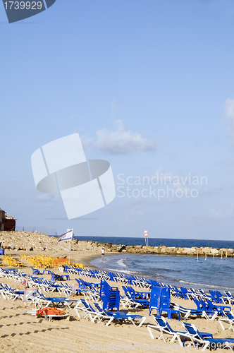 Image of beach Mediterranean Sea Jaffa Tel-aviv Israel