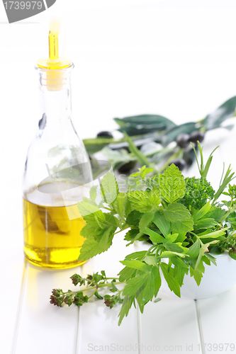 Image of Herbs with olive oil