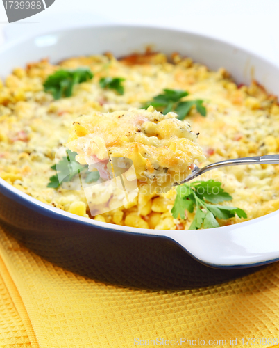 Image of Casserole with pasta and greek cheese