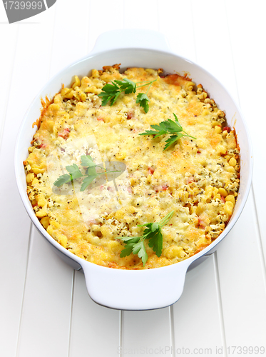 Image of Casserole with pasta and greek cheese