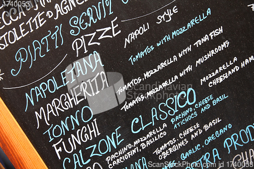 Image of Pizzeria menu