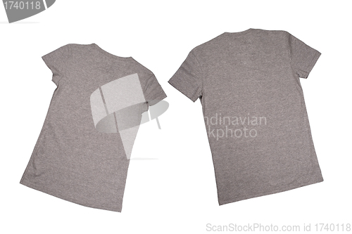 Image of two grey t-shirts 