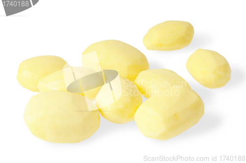 Image of Fresh peeled potatoes
