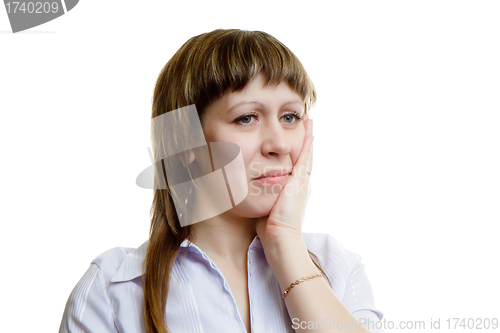 Image of young woman with a toothache