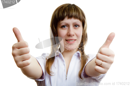 Image of young girl with two thumbs up