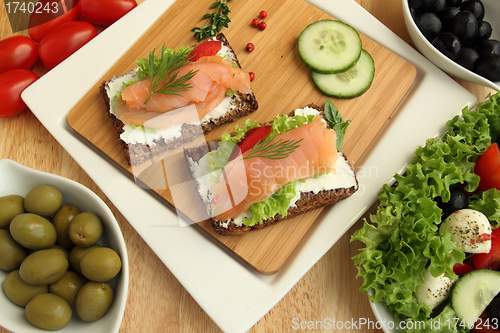 Image of Fresh salmon sandwiches