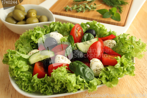 Image of Tomatos, olives, cheese