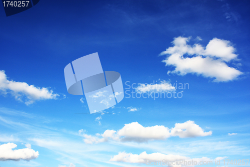 Image of blue sky and clouds