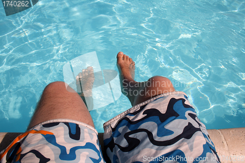 Image of man in the pool