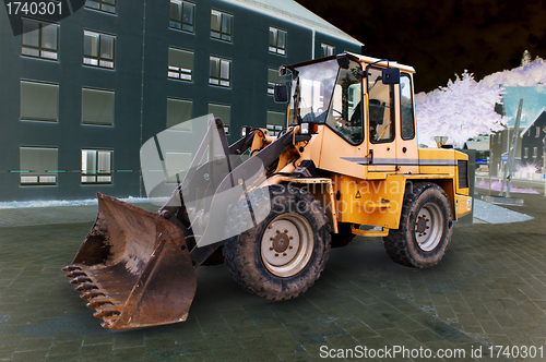 Image of bulldozer working on German roads