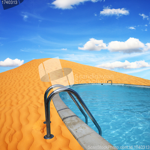 Image of pool in the desert