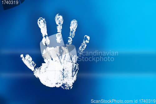 Image of white handprint