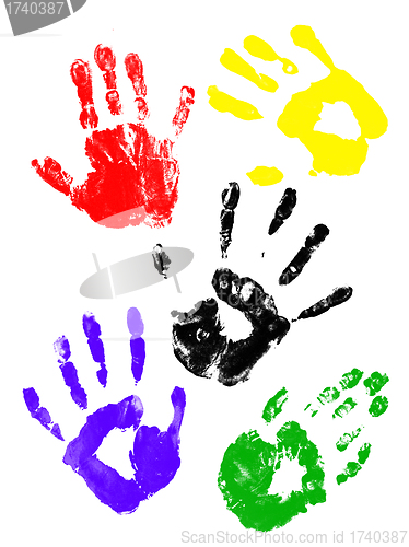 Image of Colorful handprints