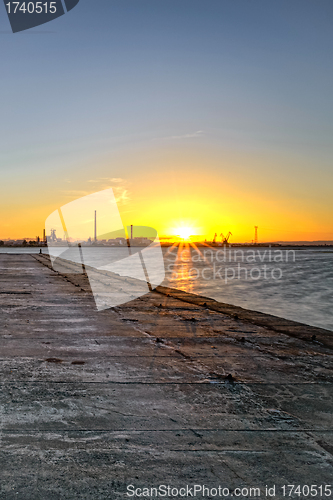 Image of Sunset on the river.