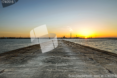 Image of Sunset on the river.