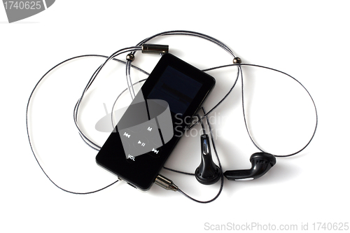 Image of mp3 player with head phones