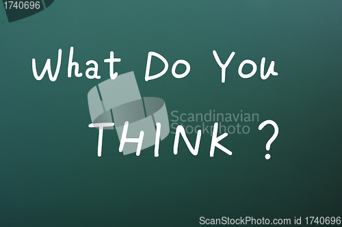 Image of What do you think