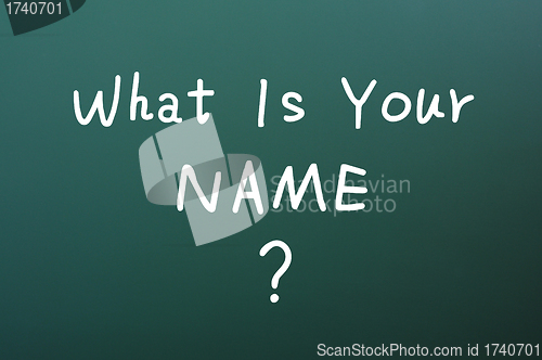 Image of What is your name