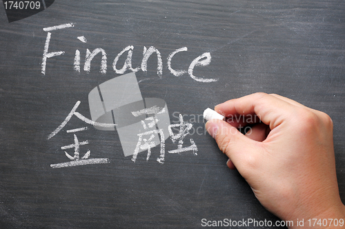 Image of Finance - word written on a smudged blackboard