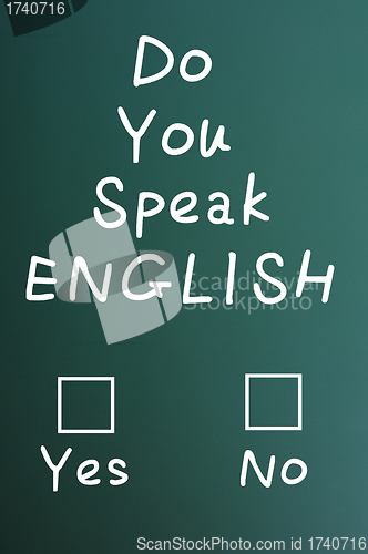 Image of Do you speak English check boxes