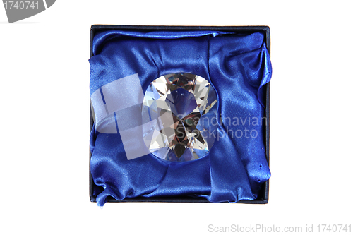 Image of diamond on the blue background