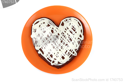 Image of heart as birthday cake 