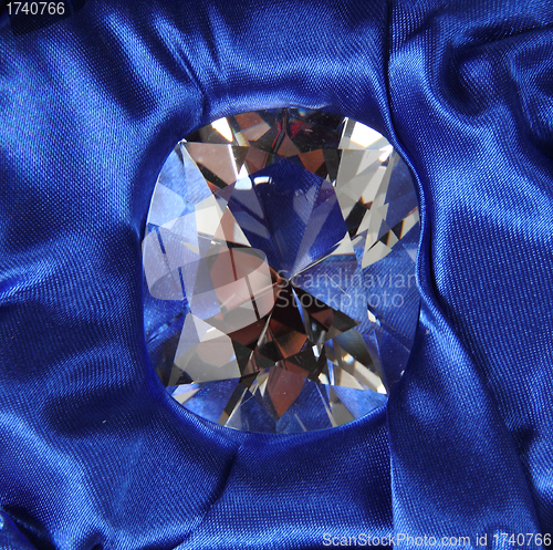 Image of diamond on the blue background