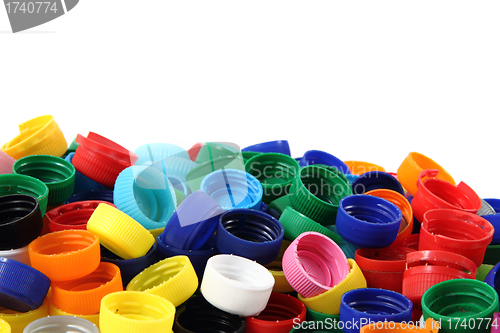 Image of color plastic caps