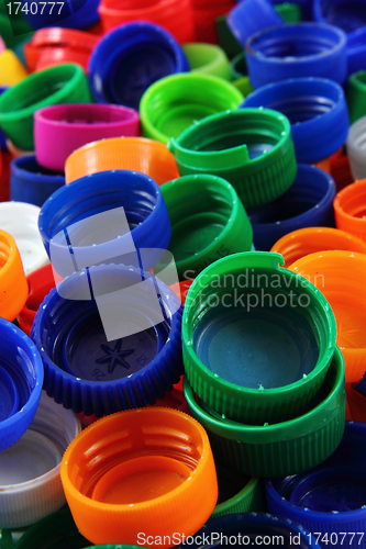 Image of color plastic caps