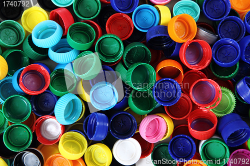 Image of color plastic caps