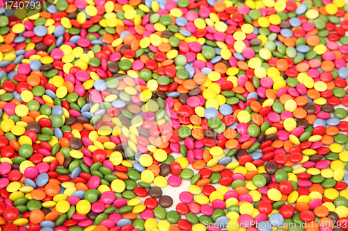 Image of color chocolate candies 