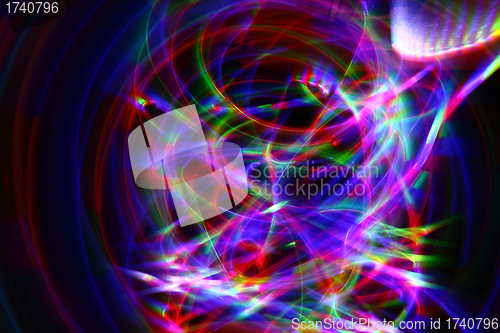 Image of abstract light background  in the dark