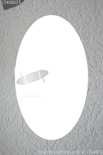 Image of Isolated white oval in wallpaper background 