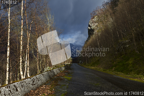 Image of run-down road in rural landscape