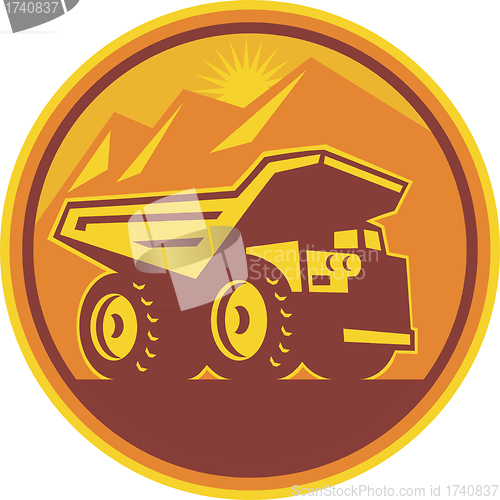 Image of Mining Dump Truck Retro 