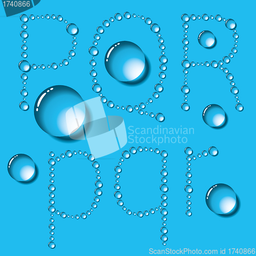 Image of Water Drops Letters