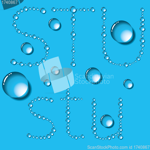 Image of Water Drops Letters