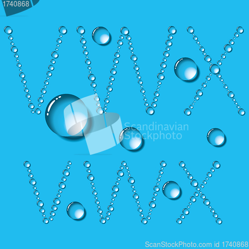 Image of Water Drops Letters