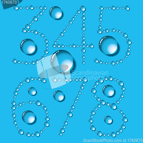 Image of Water Drops Letters