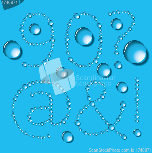 Image of Water Drops Letters