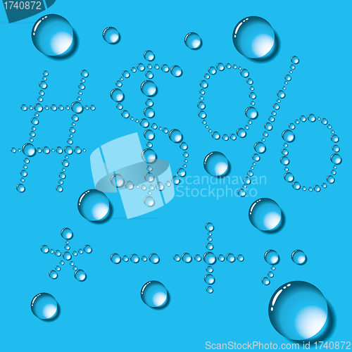 Image of Water Drops Letters